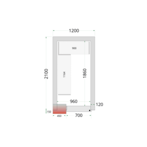 Chambre Froide Négative Tefcold 1200x2100 - Praktinis Sandėliavimas ir Energijos Taupymas