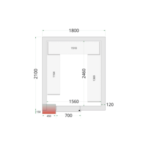 Neigiama šaldymo kamera TEFCOLD 1800x2100 - Efektyvus saugojimas virtuvės profesionalams