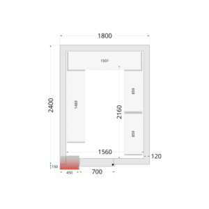 Neigiama šaldymo kamera 1800x2400 - TEFCOLD: Optimalus saugojimas virtuvės profesionalams