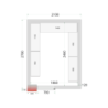 Chambre Froide Négative TEFCOLD - Matmenys 2100x2700mm | Profesionalus Sandėliavimas