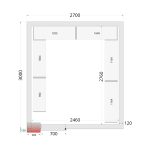 Chambre Froide Négative - 2700 x 3000 TEFCOLD : Optimalus sandėliavimas profesionalams