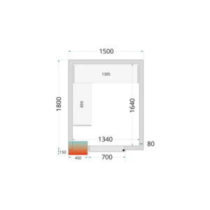 Teigiama šaldymo kamera - 1500 x 1800 | TEFCOLD | Optimizuotas ir patogus maisto ir gėrimų saugojimas