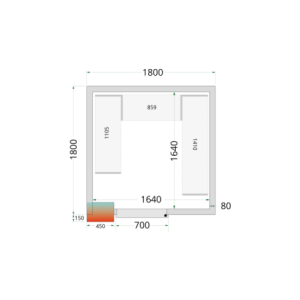Teigiama šaldymo kamera - 1800x1800 TEFCOLD: Optimizuotas profesionalus saugojimas