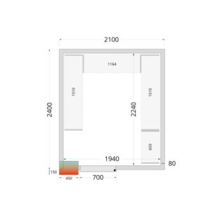 Teigiama šaldymo kamera TEFCOLD - 2100 x 2400: optimalus ir ekonomiškas saugojimas