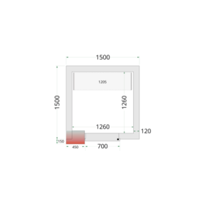 Rayonų komplektas šaldymo kamerai 1500x1500 - TEFCOLD: Optimizuotas ir tvirtas saugojimas šaldymo kameroje