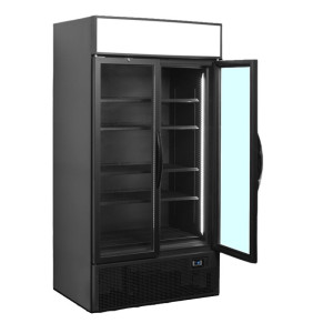 Vitrina Šaldytuvas Teigiama Juoda - 2 Stiklinės Durys - 524 L TEFCOLD: Elegancija ir Veikimas Profesionalams