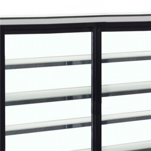 Vitrine Šaldytuvas Stalviršis 2 Stiklinės Durys Juoda - TEFCOLD LPD1500F/BLACK