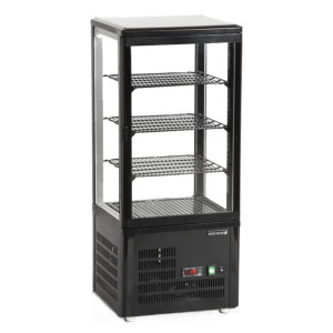 Vitrine Réfrigérée de Comptoir Porte Vitrée Noir - 78 L | TEFCOLD arba Vitrine Réfrigérée de Comptoir Porte Vitrée Noir 78L | TE