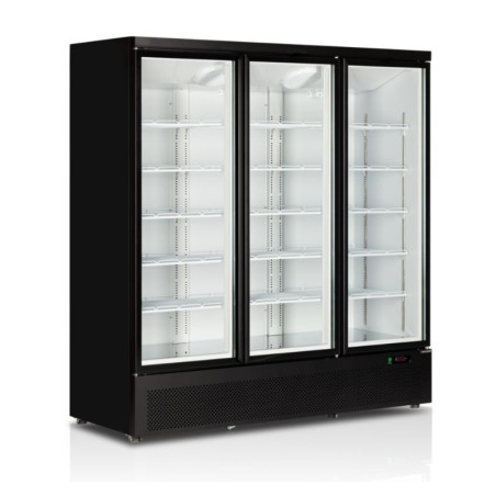 Juodas šaldiklio vitrinas - 3 stiklinės durys - 1090 L | TEFCOLD Atom Maxi