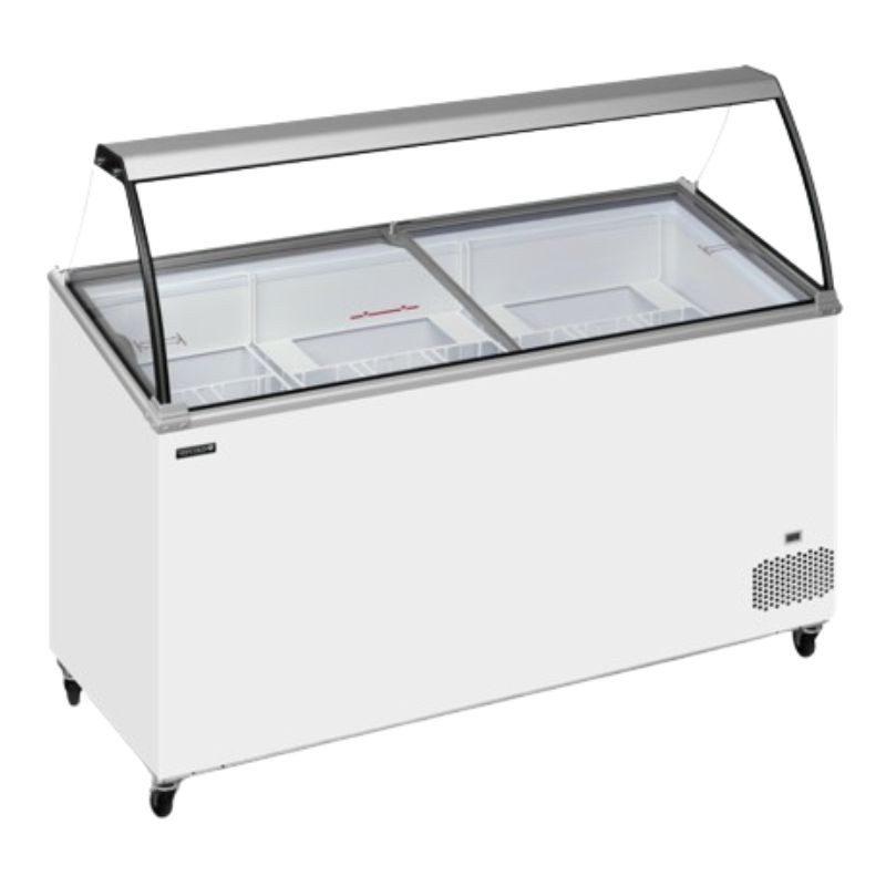 Chest Freezer with Curved Glass - 398 L | TEFCOLDOptimize your ice cream storage with this freezer Chest Freezer with Curved Glass - 398 L | TEFCOLDOptimize your ice cream storage with this freezer