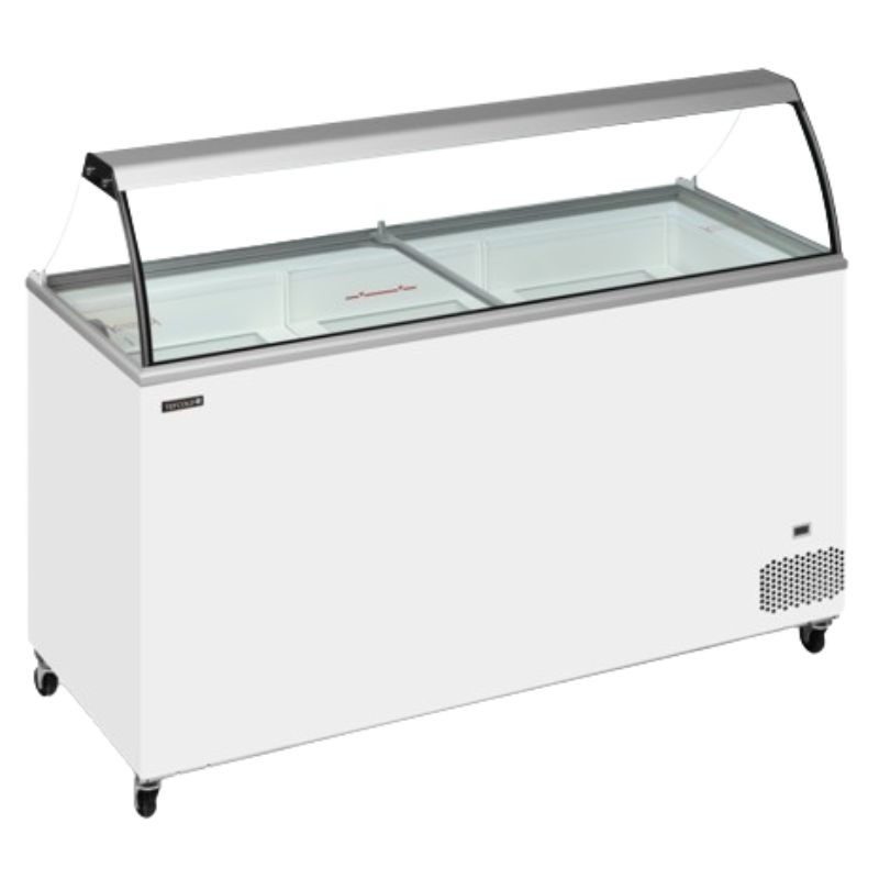 Congélateur Coffre à Glace avec Verre Incurvé - 430 L TEFCOLD : Stockage optimal pour glaces Congélateur Coffre à Glace avec Verre Incurvé - 430 L TEFCOLD : Stockage optimal pour glaces