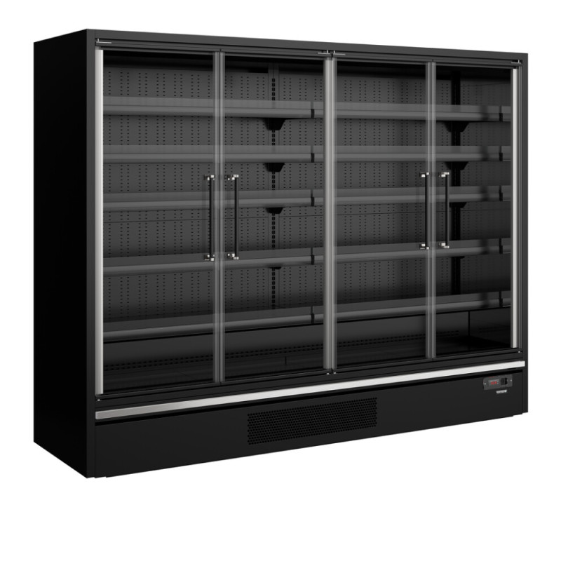 Vitrina šaldytuvas TEFCOLD juoda - 4 stiklinės durys - 1258 L prekybos centras Vitrina šaldytuvas TEFCOLD juoda - 4 stiklinės durys - 1258 L prekybos centras