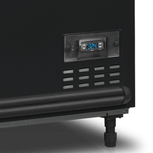 Refrigerator Freezer Curved Glass Lid - Black - 422 L - TEFCOLD