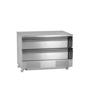 Pozityvi šaldymo stalo GN 2/1 - 154 L - 2 stalčiai | TEFCOLD