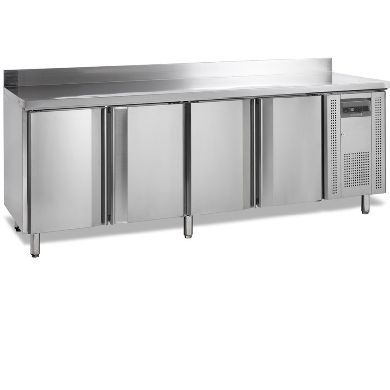 Negative refrigerated table with backsplash - 4 doors - GN 1/1 Tefcold CF7410 Negative refrigerated table with backsplash - 4 doors - GN 1/1 Tefcold CF7410