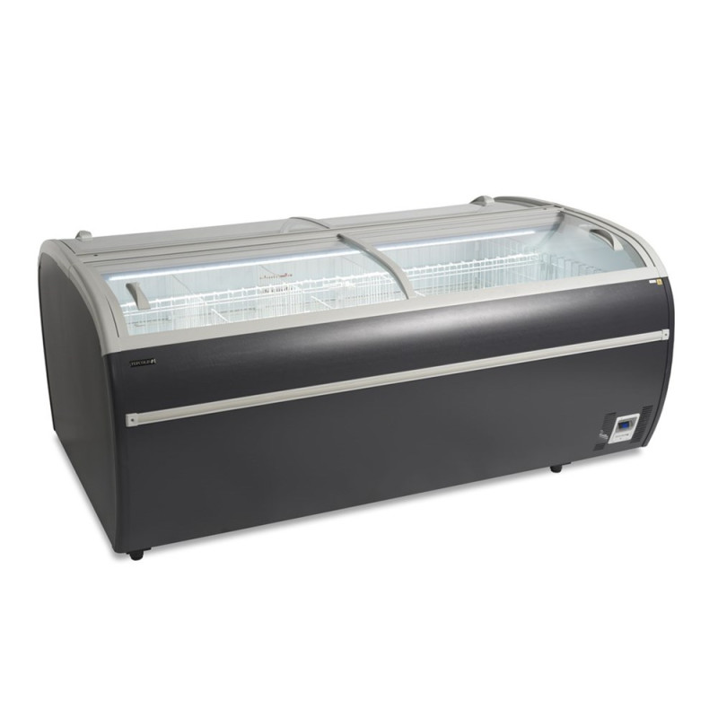 Congélateur 2 Couvercles Vitre Incurvée Gris 1255 L TEFCOLD - Stockage professionnel optimal. Congélateur 2 Couvercles Vitre Incurvée Gris 1255 L TEFCOLD - Stockage professionnel optimal.