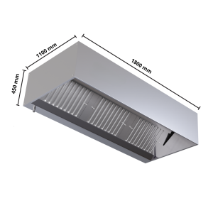Cubique 1100 Hood with LED - Dynasteel - 1800mm