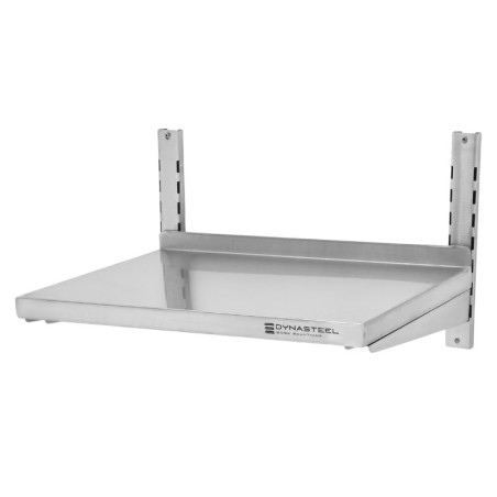Nerūdijančio plieno sieninė lentyna ant laikiklių - L 600 x P 400 mm - Dynasteel