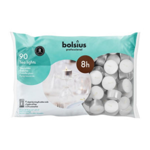Šildomos žvakės 8 val. - 90 vnt. Bolsius