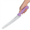 Purpurinis dantytas kepimo peilis 25 cm - Hygiplas - Atsparus ir patogus