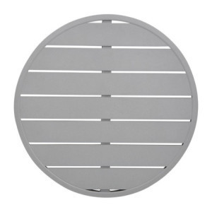 Apskritas šviesiai pilkas aliuminio stalo stalviršis 580 mm Bolero - modernus stilius