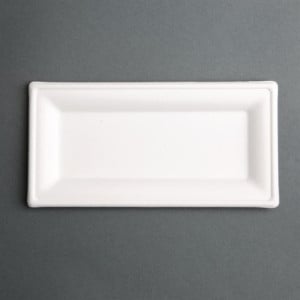 Stačiakampės kompostuojamos bagažo lėkštės 258 mm