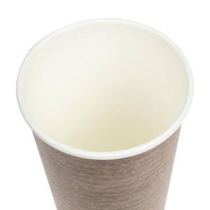 Dvigubos sienos šiltais gėrimais skirti kompostuojami mediniai puodeliai 455 ml - 500 vnt. Vegware.