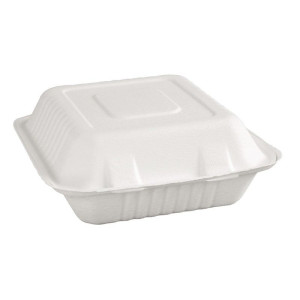 Kompostuojamos dėžutės Bagasse 223mm - 200 vnt., ekologiškos