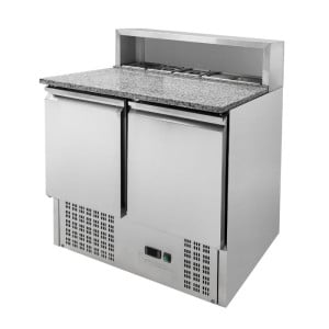 Refrigerated Pizza Counter - 2 Doors - 5 GN 1/6 Pans - Dynasteel