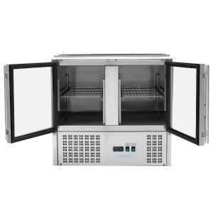 Saladette Compacte - 2 Stiklinės Durys su Atidaromu Stogu - Dynasteel