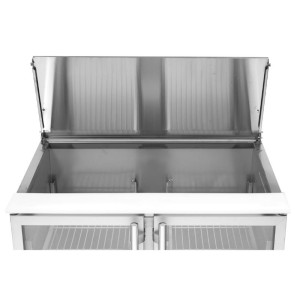 Saladette Compacte - 2 Stiklinės Durys su Atidaromu Stogu - Dynasteel