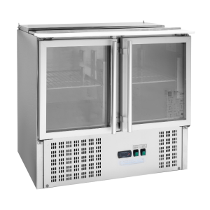 Saladette Compacte - 2 Stiklinės Durys su Atidaromu Stogu - Dynasteel