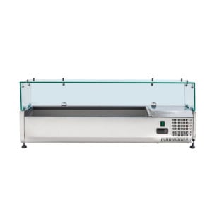 Saladette šaldytuvas su stiklu 5 x GN 1/4 - Dynasteel