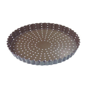 Gofruotas perforuotas nelipnus pyrago indas - ⌀ 280 mm: Profesionalus konditerijos aksesuaras