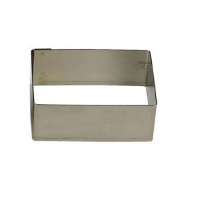 Nonnette Rectangle Stainless Steel Pastry Mold 160 x 80 mm - Gobel