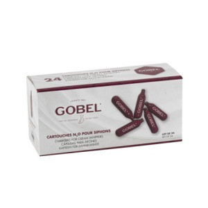 Dujų kasetės sifonui - 24 vnt., Gobel prekės ženklas: Orinė tekstūra profesionaliems receptams