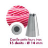 15 dantų nerūdijančio plieno mažų pyragėlių formelė Ø 14 mm Gobel