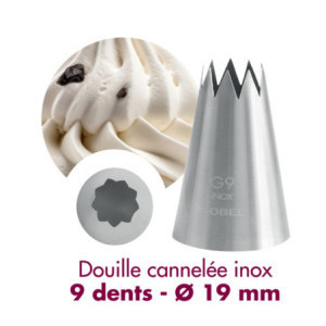 Douille Cannelée Inox 9 Dents Ø19mm Gobel - Profesionali kokybė