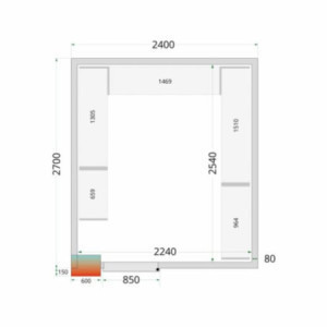 Chambre Froide Positive TEFCOLD 2400 x 2700 - Optimalus išsaugojimas profesionalams.