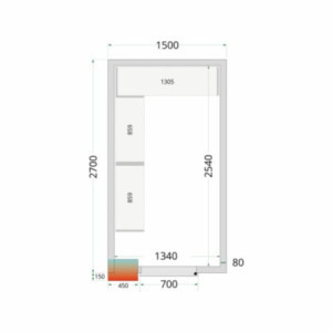 Panneau Chambre Froide TEFCOLD - Izoliacija 80 mm - Tūris 6.94 m³