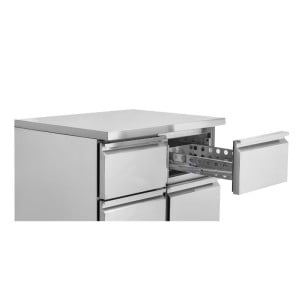 Teigiama šaldymo lentelė - 4 GN 1/2 stalčiai - Dynasteel