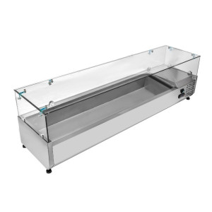 Saladette Šaldytuvas su Stiklu - 8 x GN 1/3 - Dynasteel