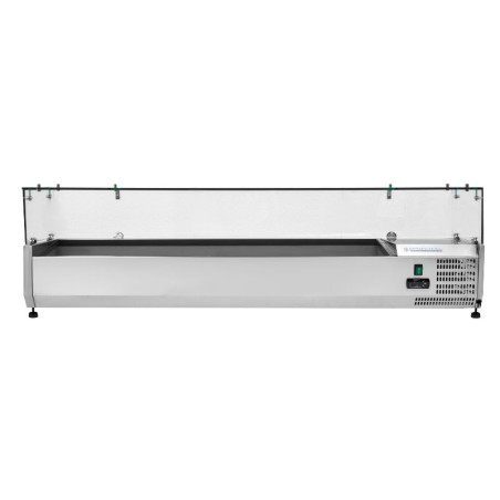 Saladette Šaldytuvas su Stiklu - 8 x GN 1/3 - Dynasteel