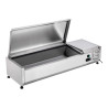Saladette Šaldytuvas su Nerūdijančio Plieno Dangčiu - 3 x GN 1/3 + 1 x GN 1/2 - Dynasteel