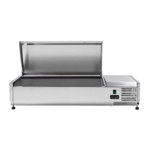 Saladette Šaldytuvas su Nerūdijančio Plieno Dangčiu - 3 x GN 1/3 + 1 x GN 1/2 - Dynasteel