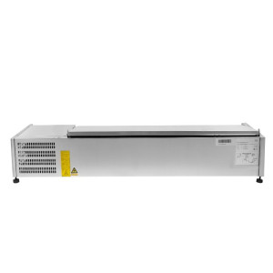 Saladette Šaldytuvas su Nerūdijančio Plieno Dangčiu - 6 x GN 1/3 - Dynasteel