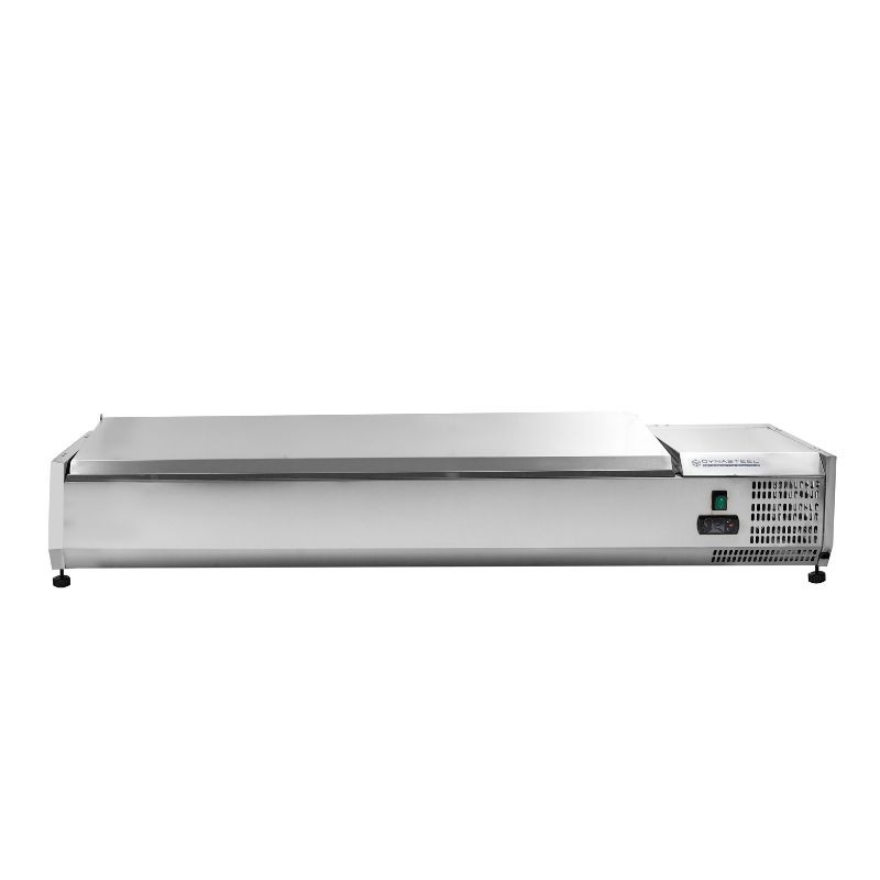 Saladette Šaldytuvas su Nerūdijančio Plieno Dangčiu - 7 x GN 1/3 - Dynasteel Saladette Šaldytuvas su Nerūdijančio Plieno Dangčiu - 7 x GN 1/3 - Dynasteel