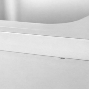 Plienas su indaplovės anga, sienele ir lentyna - 1200 x 700 - Lašėjimo padėklas kairėje - Dynasteel