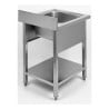 Plienas 1 Bakas su Atlošu ir Lentyna - L 600 x P 700 mm - Dynasteel