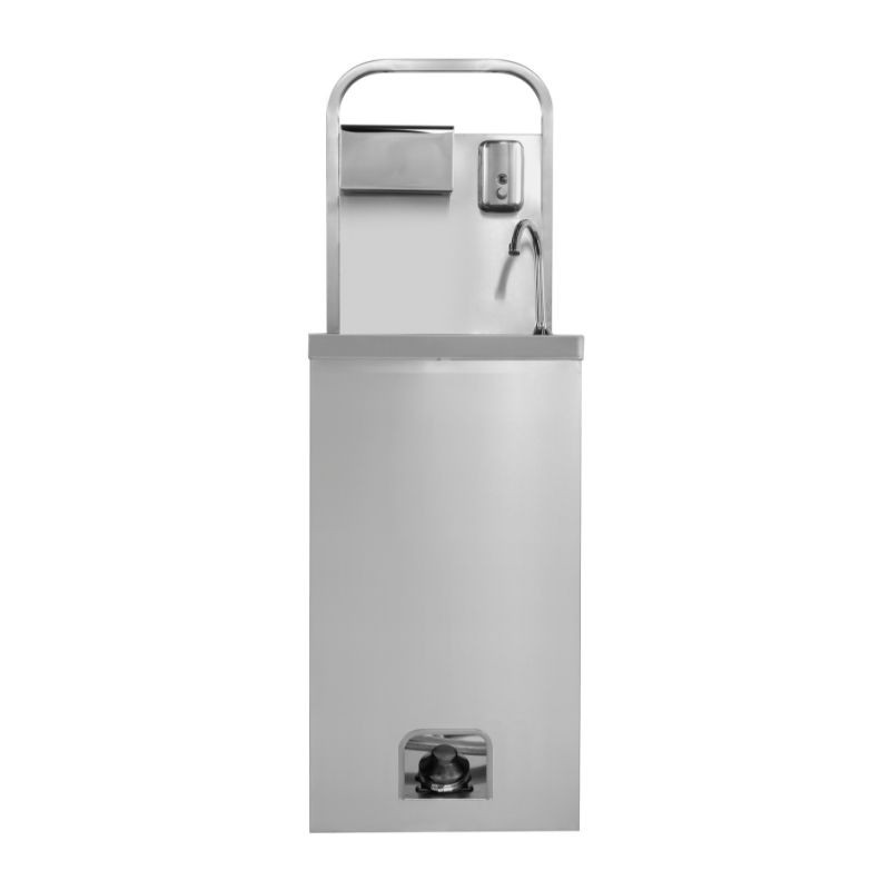 Foot-Operated Hand Wash with Soap and Paper Dispenser - Dynasteel Foot-Operated Hand Wash with Soap and Paper Dispenser - Dynasteel